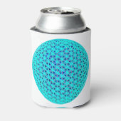 ネオンエレガントブルーティール（緑がかった色）の花 缶クーラー (缶裏面)