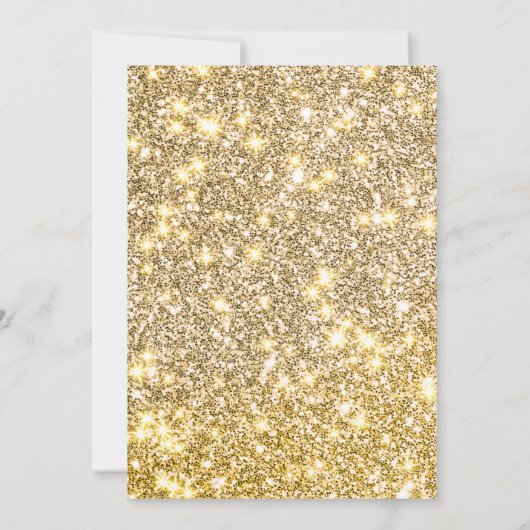 ネオンエレガント金ゴールドブラックレトロスウィート16th誕生日 招待状 (裏面)