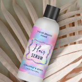 ネオンオパールホログラフィック4 OZコスメティックボトルラベル 長方形シール