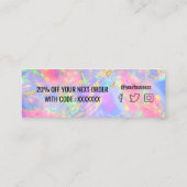 ネオンオパール背景ミニ名刺 スキニー名刺 (裏面)