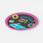 ネオンオルカフロートプールパーティー ペーパープレート (アングル)