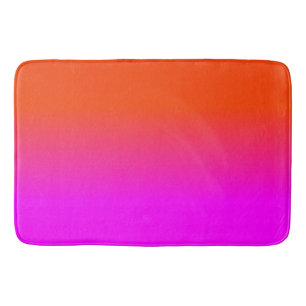 ネオンオレンジおよびショッキングピンクのグラデーションな陰色は衰退 バスマット