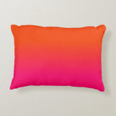 ネオンオレンジとネオンピンクグラデーションシェード色フェード アクセントクッション (裏面)