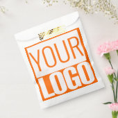 ネオンオレンジのインパクトあるロゴ フェイバーバッグ (封をした状態)