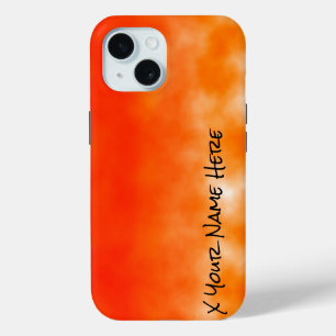 ネオンオレンジのケミカルグロールック2 iPhone 15ケース