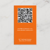 ネオンオレンジはっきりした – モノグラム名刺 名刺 (裏面)