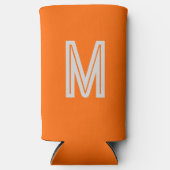 ネオンオレンジはっきりした- monogram スリム缶クーラー (正面)