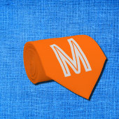 ネオンオレンジはっきりした- monogram ネクタイ