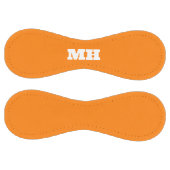 ネオンオレンジエレガントイニシャルカラーモノグラムブライト ソフトボール (パネル)