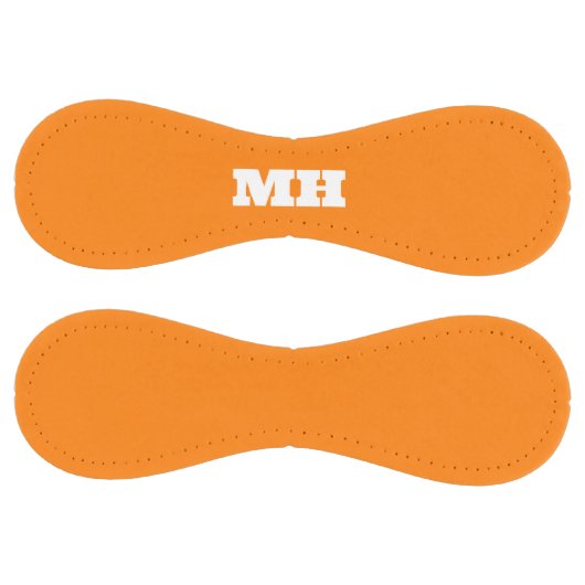 ネオンオレンジエレガントイニシャルカラーモノグラムブライト ソフトボール (パネル)