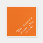 ネオンオレンジエレガント色 スタンダードカクテルナプキン (正面)