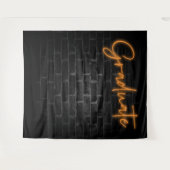 ネオンオレンジグローライト |グラッドパーティーフォトブース タペストリー (正面(横))