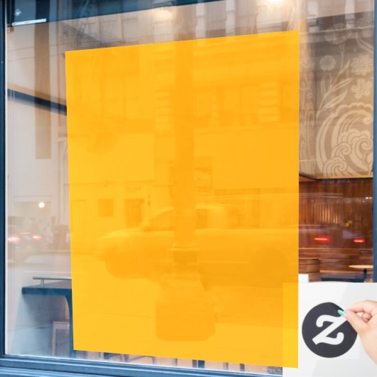 ネオンオレンジ無地の色 |クラシック ウィンドウサイン (カフェ窓)