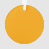 ネオンオレンジ無地の色 |クラシック オーナメント (裏面)