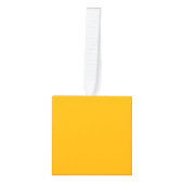 ネオンオレンジ無地の色 |クラシック キューブオーナメント (正面)