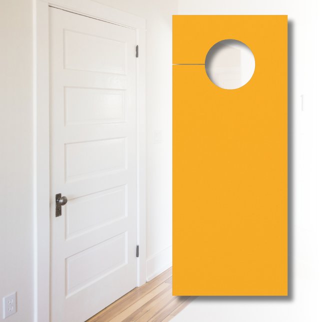 ネオンオレンジ無地の色 |クラシック ドアノブサイン (クリエイターアップロード済み)