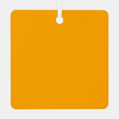 ネオンオレンジ無地の色 |クラシック メタルオーナメント (裏面)