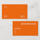 ネオンオレンジ無地の色 名刺 (正面/裏面)