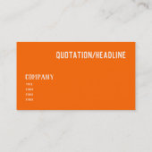 ネオンオレンジ無地の色 名刺 (裏面)