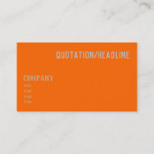 ネオンオレンジ無地の色 名刺 (裏面)