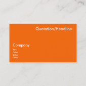 ネオンオレンジ無地の色 名刺 (裏面)