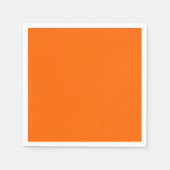 ネオンオレンジ空白の色 スタンダードカクテルナプキン (正面)
