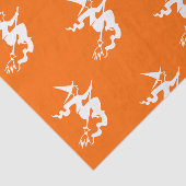 ネオンオレンジ色の魔女シルエット 薄葉紙 (詳細)