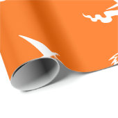 ネオンオレンジ飛んでいる色 – 魔女 ラッピングペーパー (ロールコーナー)