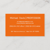 ネオンオレンジ – モノグラム名刺の追加 名刺 (裏面)