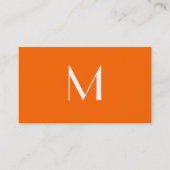 ネオンオレンジ – モノグラム名刺の追加 名刺 (正面)