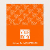 ネオンオレンジ – ロゴの名刺を追加 名刺 (外部フラット)