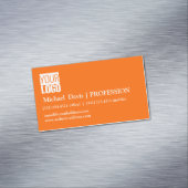 ネオンオレンジ – ロゴの追加 マグネット名刺 (インサイチュ)