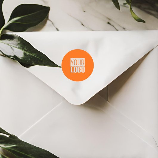 ネオンオレンジ – ロゴの追加 ラウンドシール