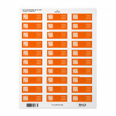 ネオンオレンジ – ロゴの追加 ラベル (フルシート)