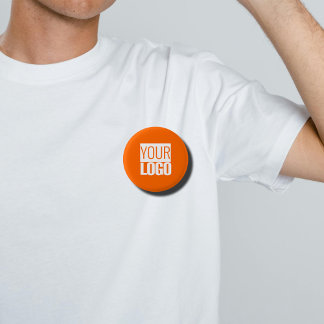 ネオンオレンジ – ロゴの追加 缶バッジ