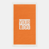 ネオンオレンジ – ロゴはっきりした紙の追加ゲストタオル (正面)
