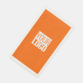 ネオンオレンジ – ロゴはっきりした紙の追加ゲストタオル (コーナー)