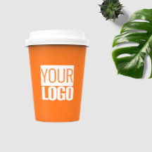 ネオンオレンジ – ロゴはっきりした紙カップの追加