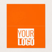 ネオンオレンジ – ロゴを追加 名刺 (外部フラット)