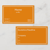 ネオンオレンジ 名刺 (正面/裏面)