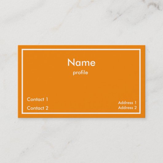 ネオンオレンジ 名刺 (正面)