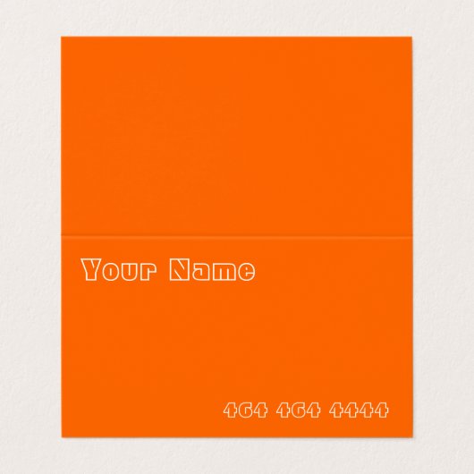 ネオンオレンジ- qrコードを追加 名刺 (外部フラット)