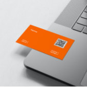 ネオンオレンジ – QRコード 名刺