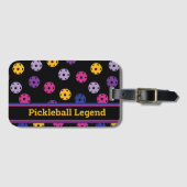 ネオンオンブラックピックボールカスタム文字 ラゲッジタグ (正面横)