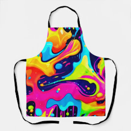 ネオンカオス液体カラー爆発 エプロン