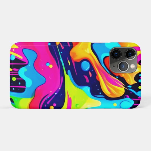 ネオンカオス液体カラー爆発 Case-Mate iPhoneケース (裏面(横))