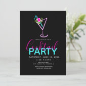 ネオンカクテルアモダンートパーティの招待状 招待状 (スタンド正面)
