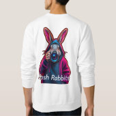 ネオンカシュウサギ付き自撮り スウェットシャツ (裏面)