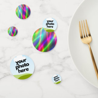 ネオンカスタムアクセント付きフォト紙吹雪 コンフェッティ