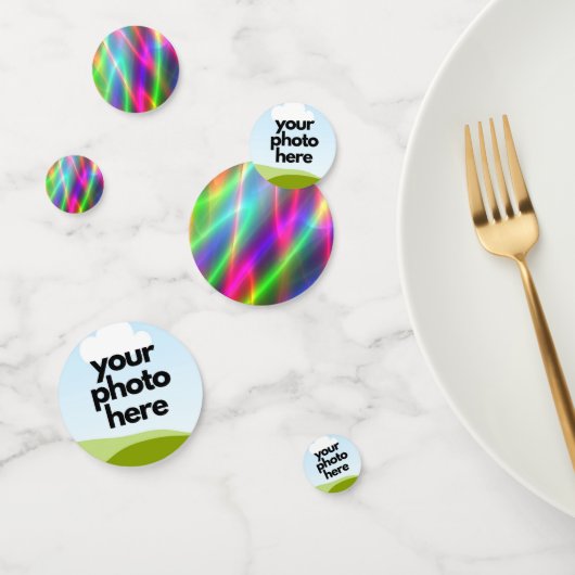 ネオンカスタムアクセント付きフォト紙吹雪 コンフェッティ (グループ)